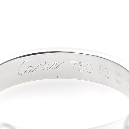 Cartier 18K White Gold 3.5mm LOVE Wedding Band Ring 53 6.5 1 of 2
