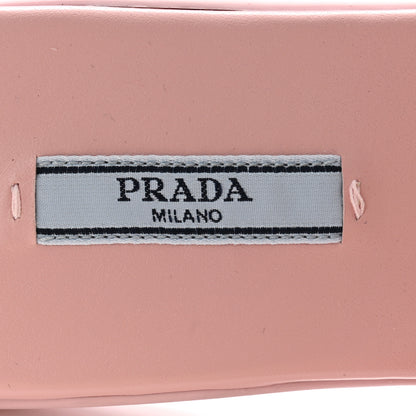Prada Spazzolato Triangle Logo Slide Flat Sandals 36 Alabastro 6 of 9