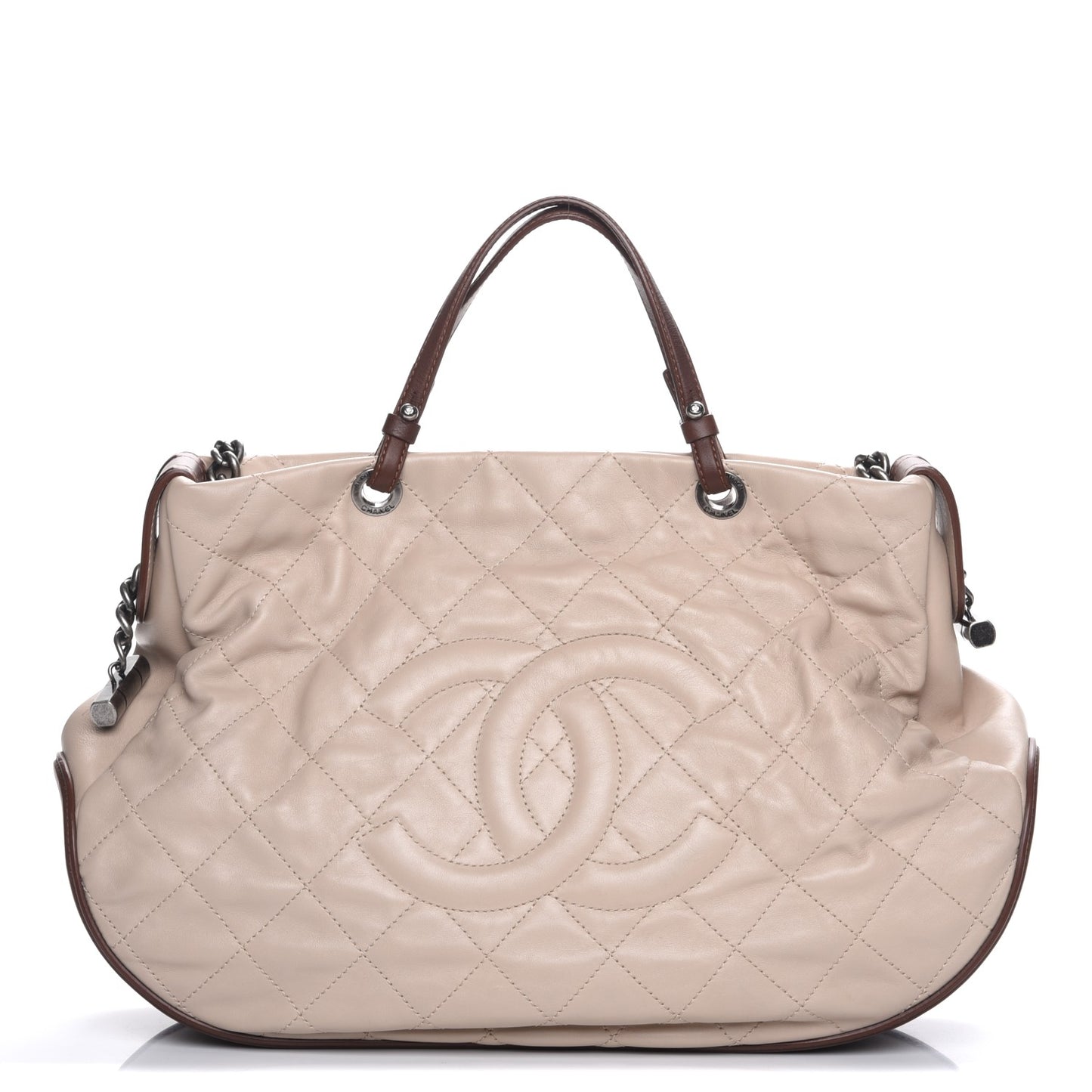 Calfskin Country Chic Hobo Ecru Brown