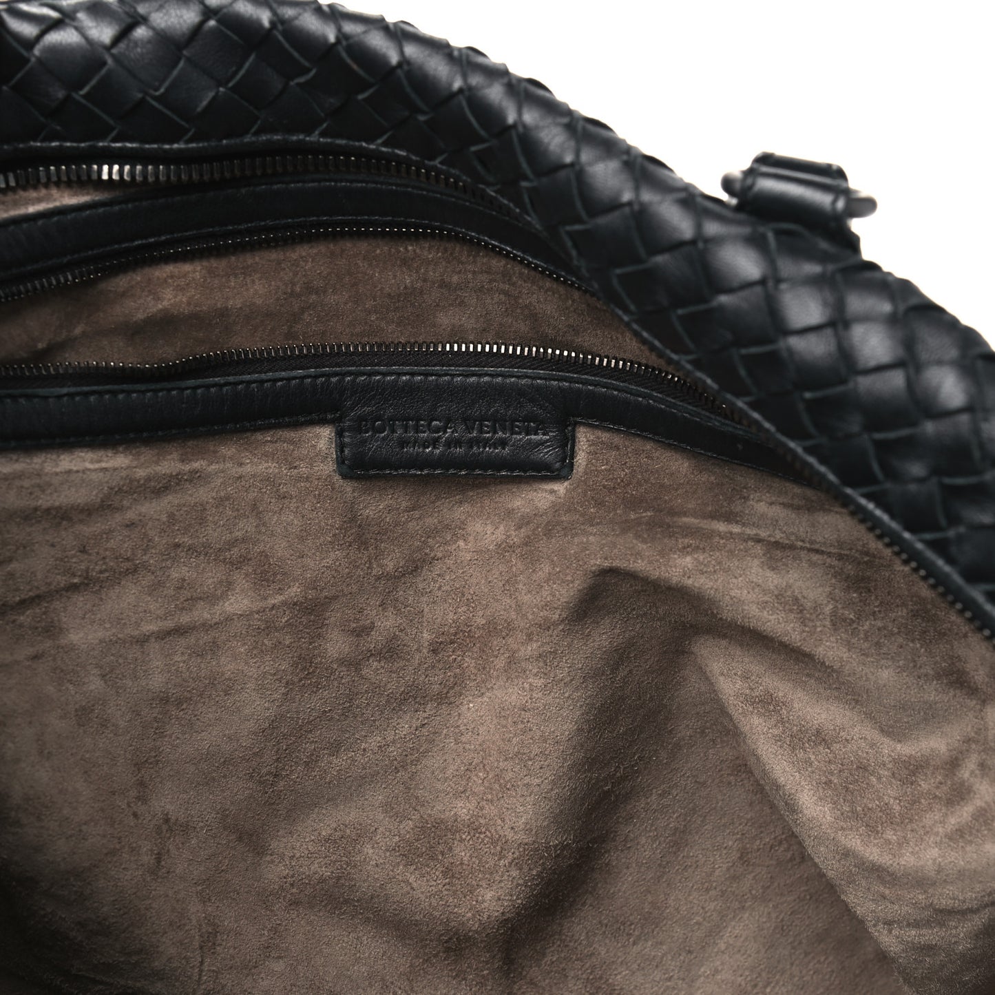 Nappa Intrecciato Maxi Convertible Tote Black