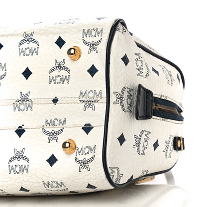MCM Visetos Boston Satchel White 8 of 10