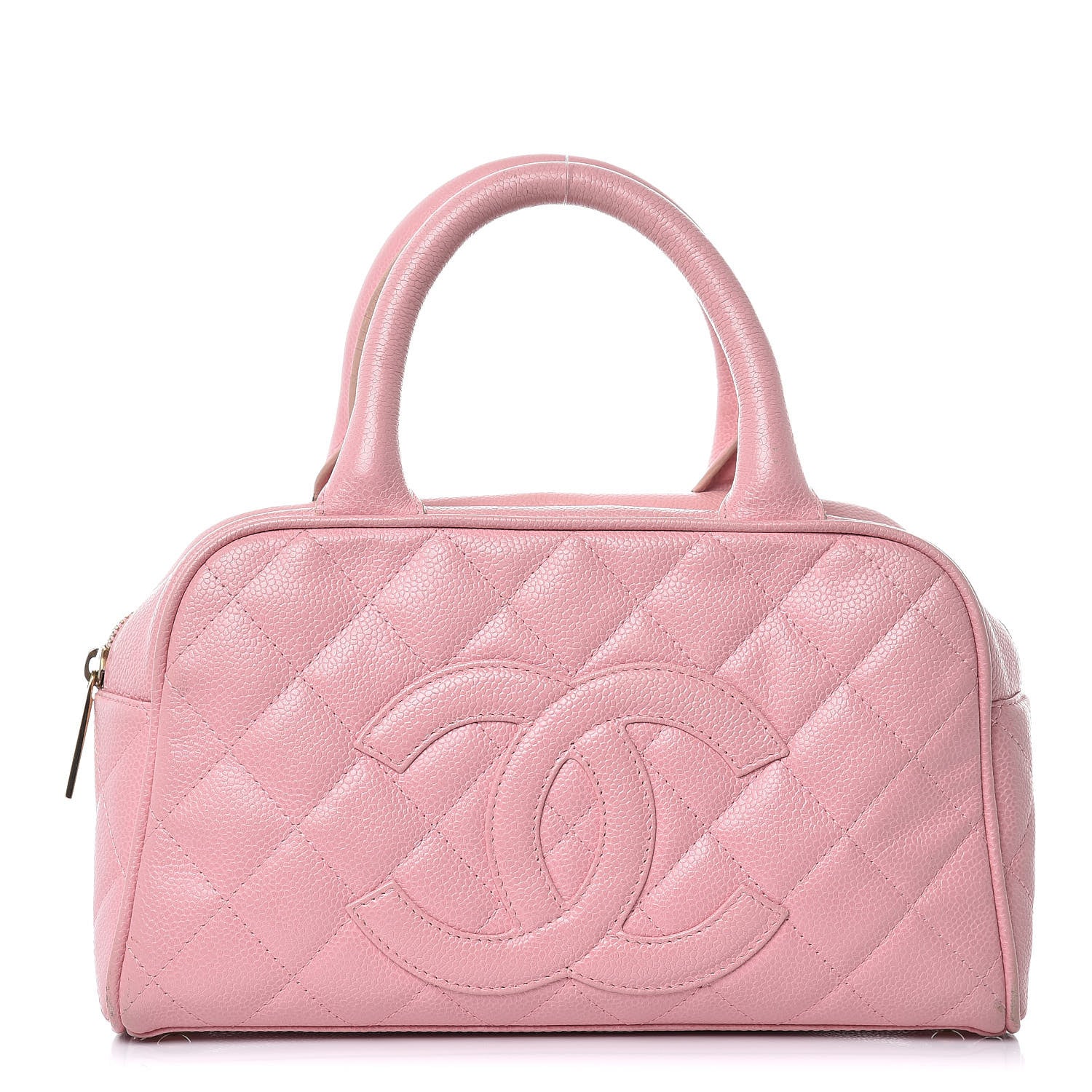 Chanel Caviar Quilted Small Bowler Pink 1 of 15