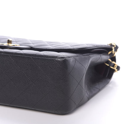 Chanel Caviar Quilted Jumbo Double Flap Black 9 of 10