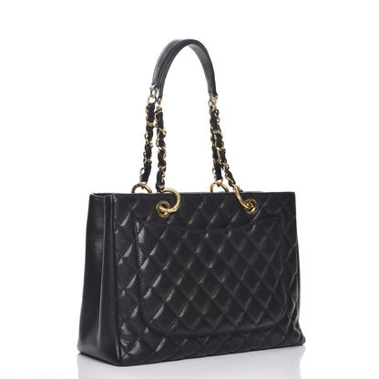 Chanel Caviar Quilted Grand Shopping Tote GST Black 3 of 7