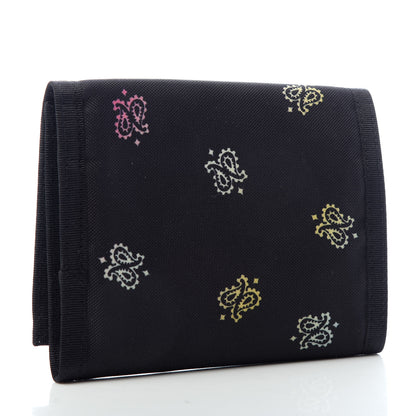 Saint Laurent Nylon Print Bandana Tiny Buffalo Wallet Black 3 of 6