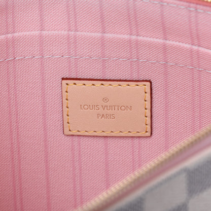 Louis Vuitton Damier Azur Neverfull MM GM Pochette Rose Ballerine 8 of 10