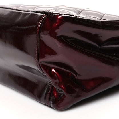 Chanel Patent Quilted Grand Shopping Tote GST Dark Bordeaux 10 of 11
