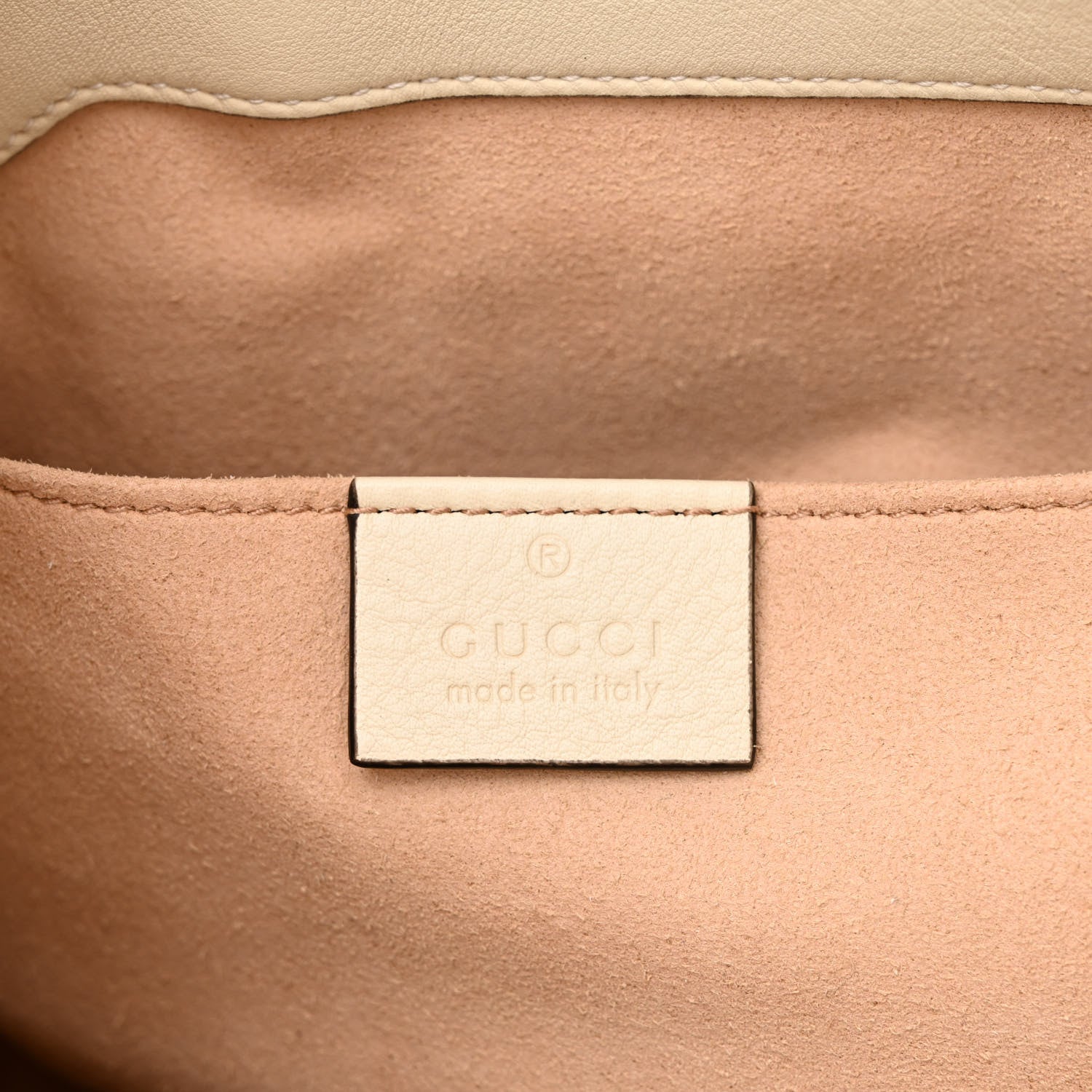 Gucci GG Supreme Monogram Moon Calfskin Small Padlock Tote Beige Ebony Mystic White 6 of 11
