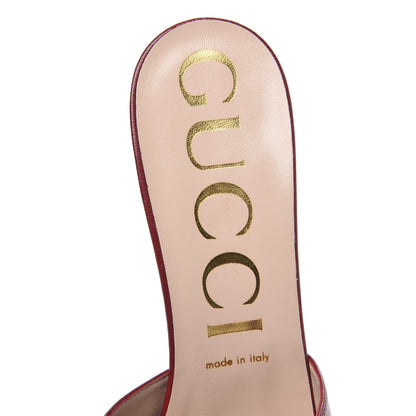 Gucci Malaga Kid Crystal Square G Madelyn Mules 41 Romantic Cerise 7 of 10