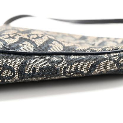 Christian Dior Monogram Mini Saddle Pochette Navy 10 of 15
