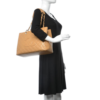 Chanel Caviar Quilted Grand Shopping Tote GST Beige 2 of 10