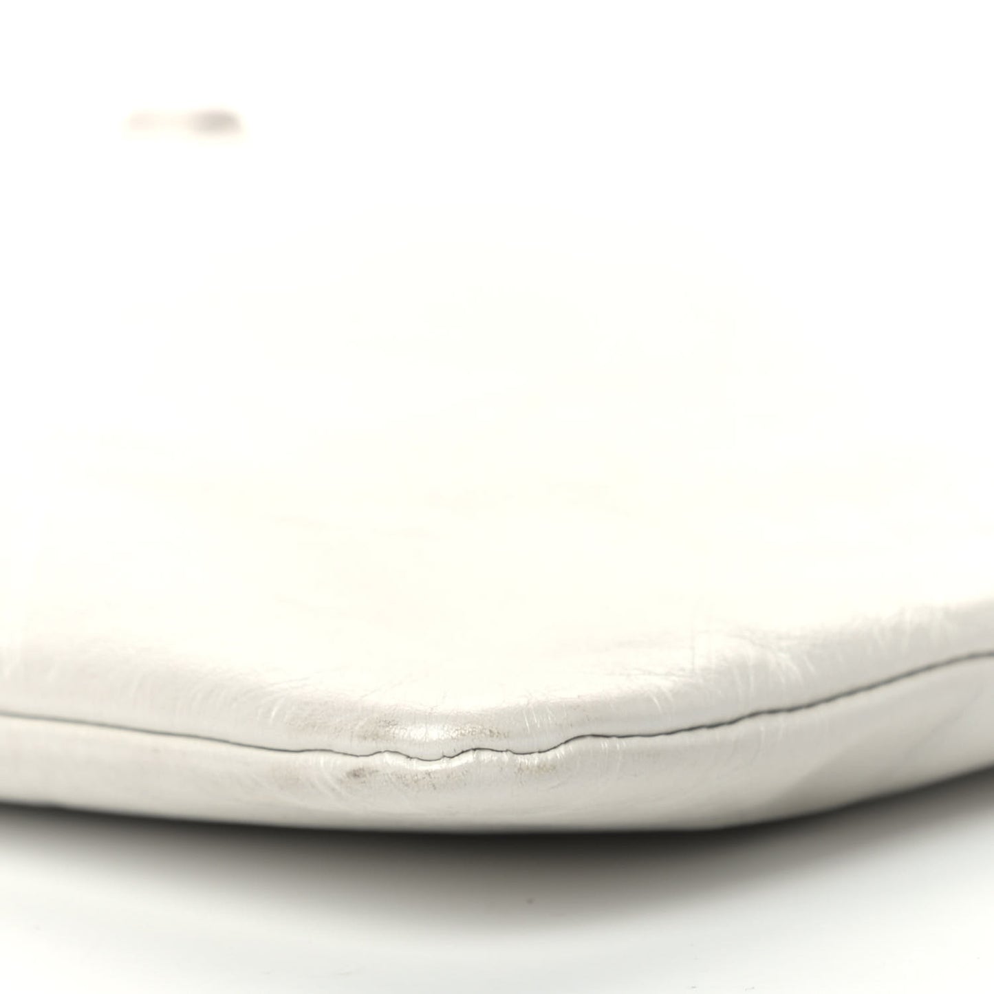 Calfskin Quilted Top Handle Tote Bag White