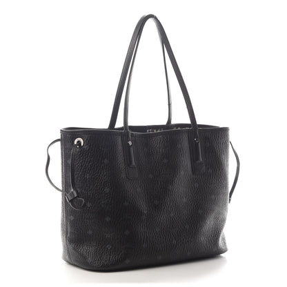MCM Visetos Medium Liz Reversible Shopper Tote Black 4 of 17