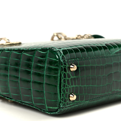 Christian Dior Crocodile Crystal Mini Lady Dior Green 9 of 10