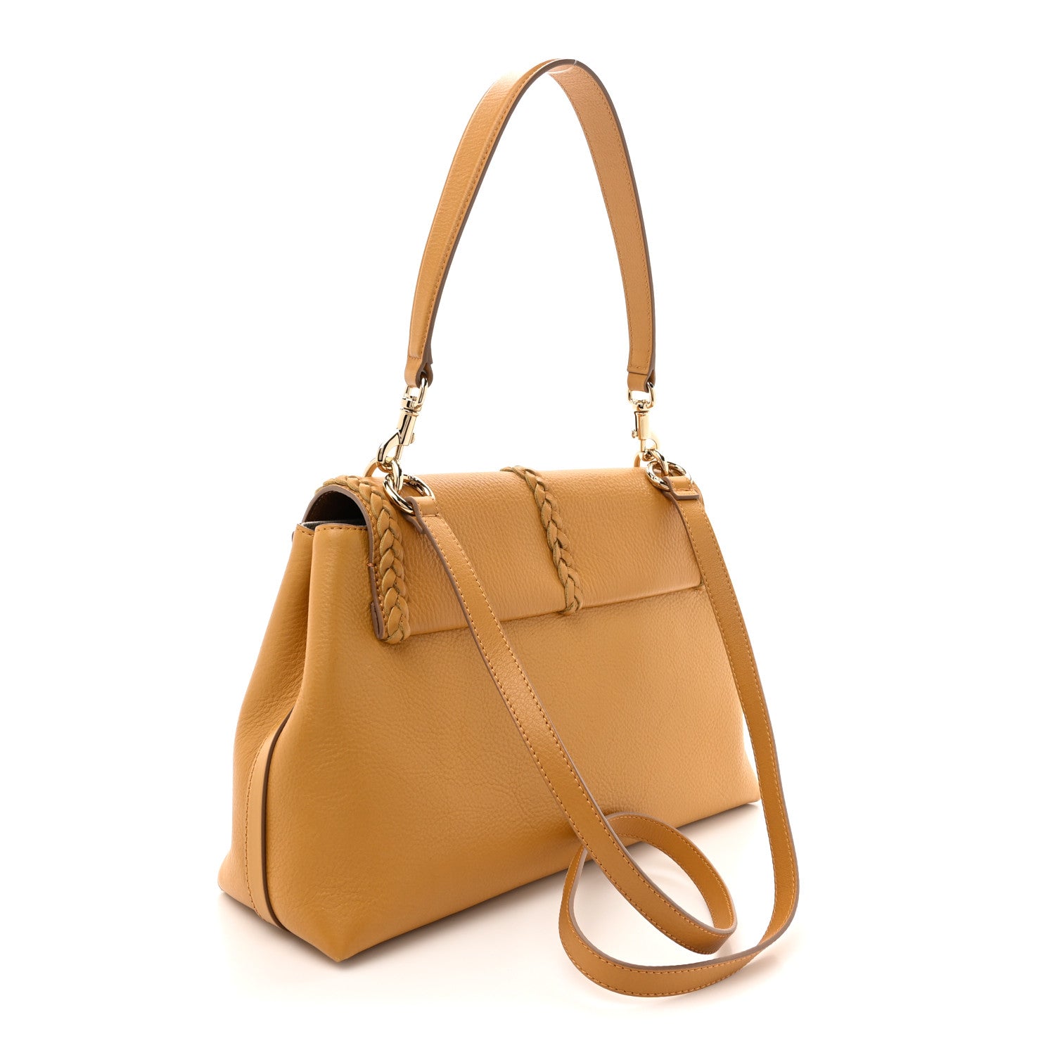 Chloe Grained Calfskin Medium Penelope Shoulder Bag Dusty Gold 3 of 9