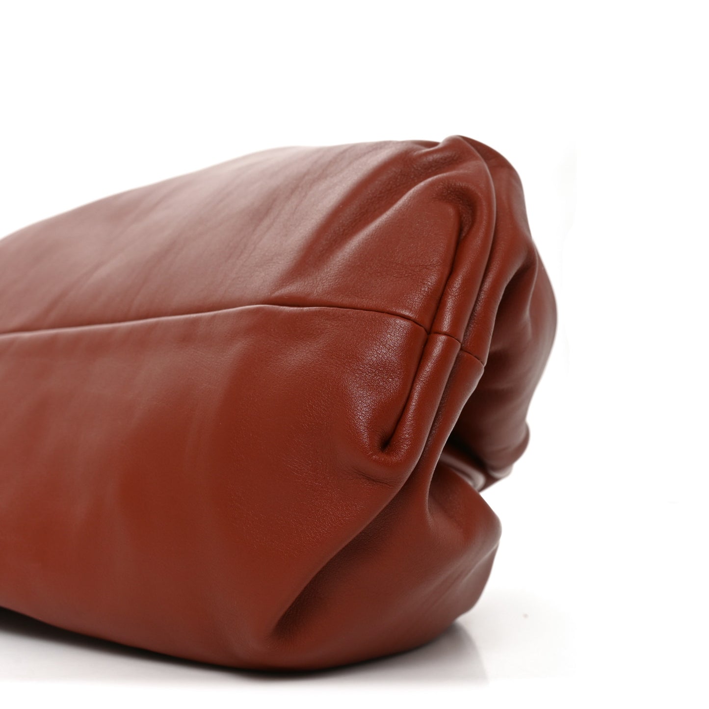 Smooth Butter Calf The Pouch Oversized Clutch Rust