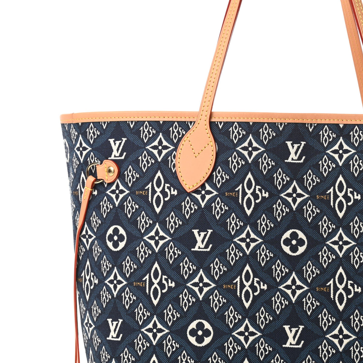Louis Vuitton Jacquard Since 1854 Neverfull MM Blue 9 of 11