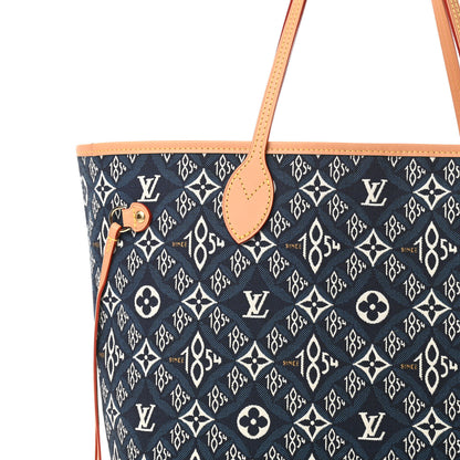 Louis Vuitton Jacquard Since 1854 Neverfull MM Blue 9 of 11