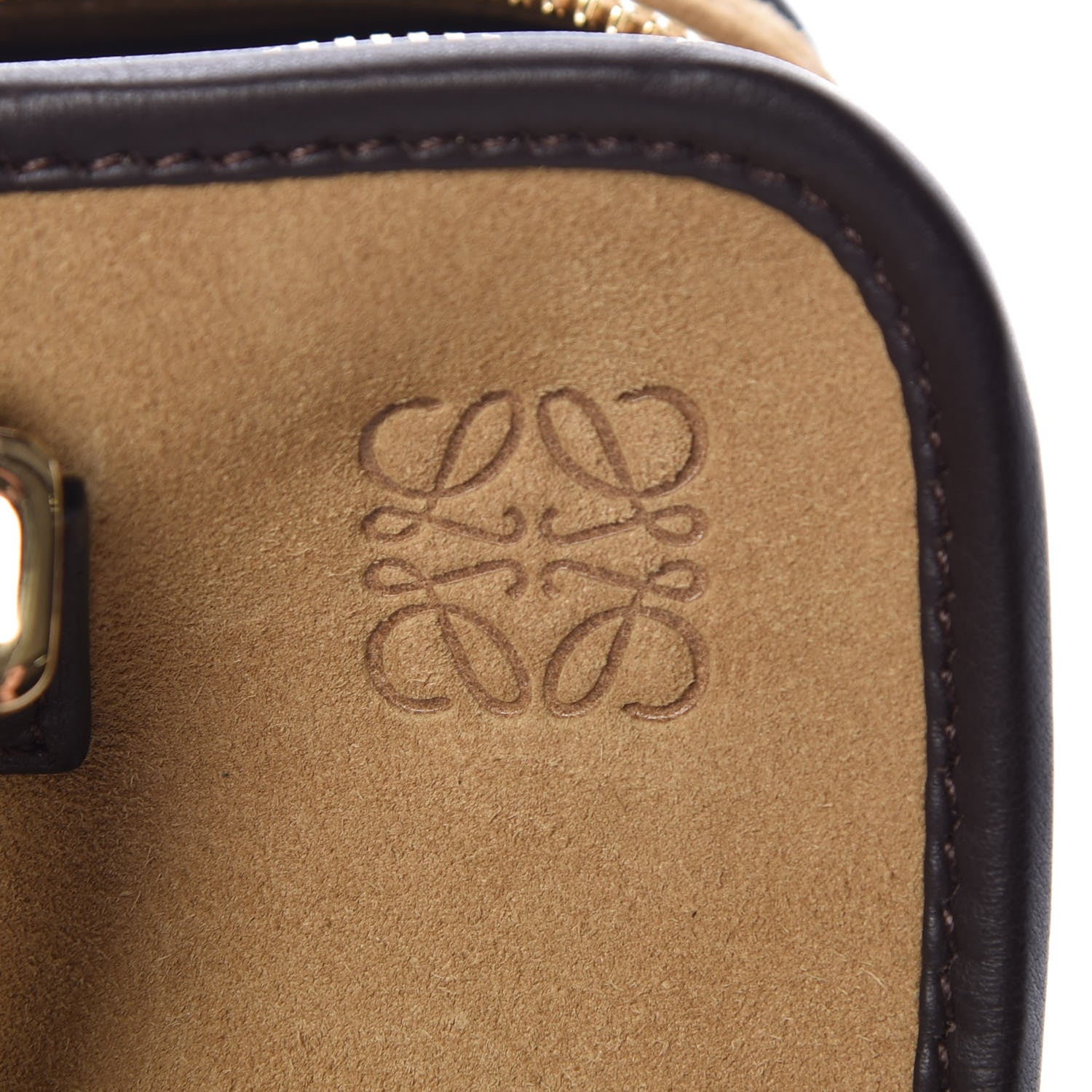 Loewe Suede Calfskin Amazona 23 Gold Brown 7 of 8