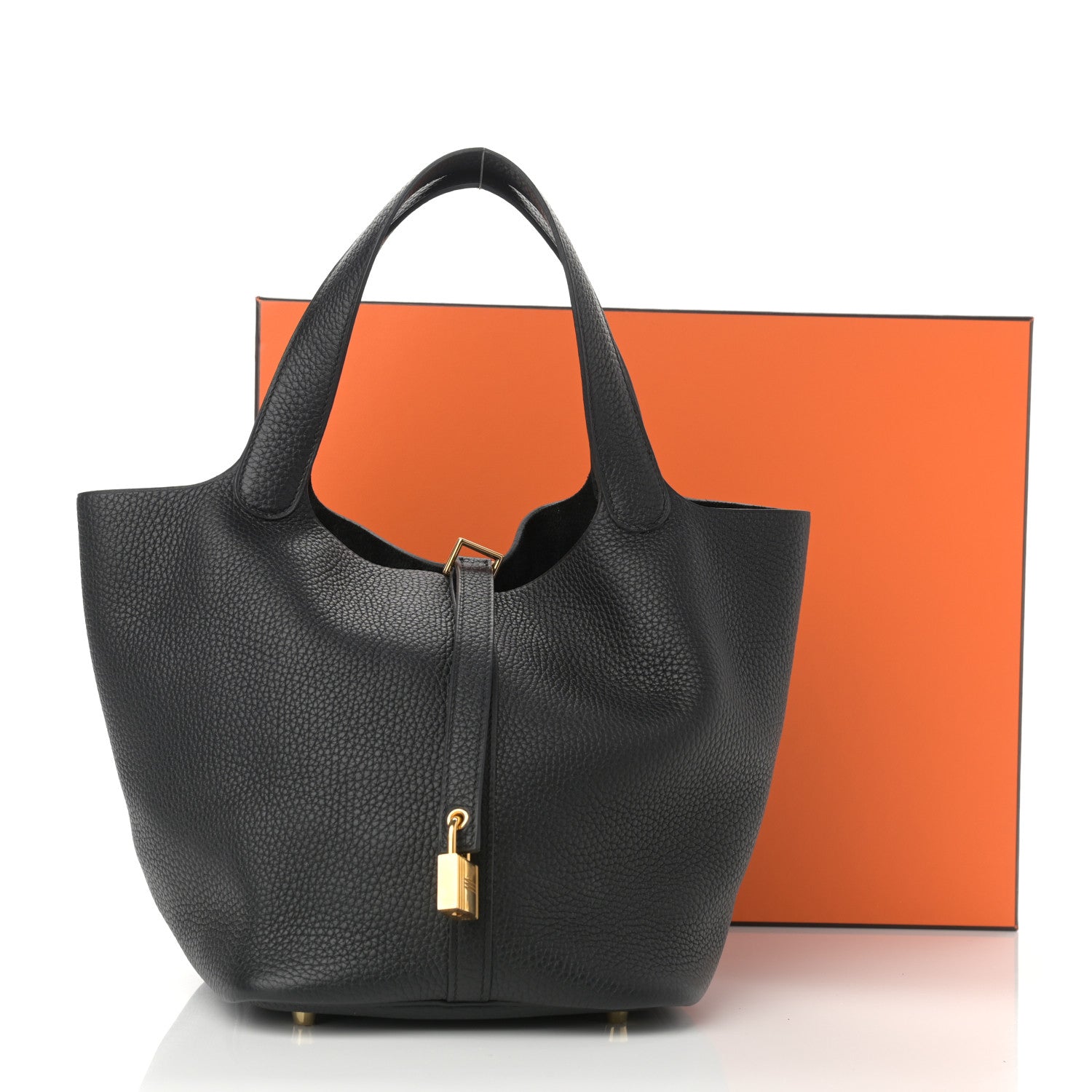 Hermes Taurillon Clemence Picotin Lock 22 MM Black 11 of 11