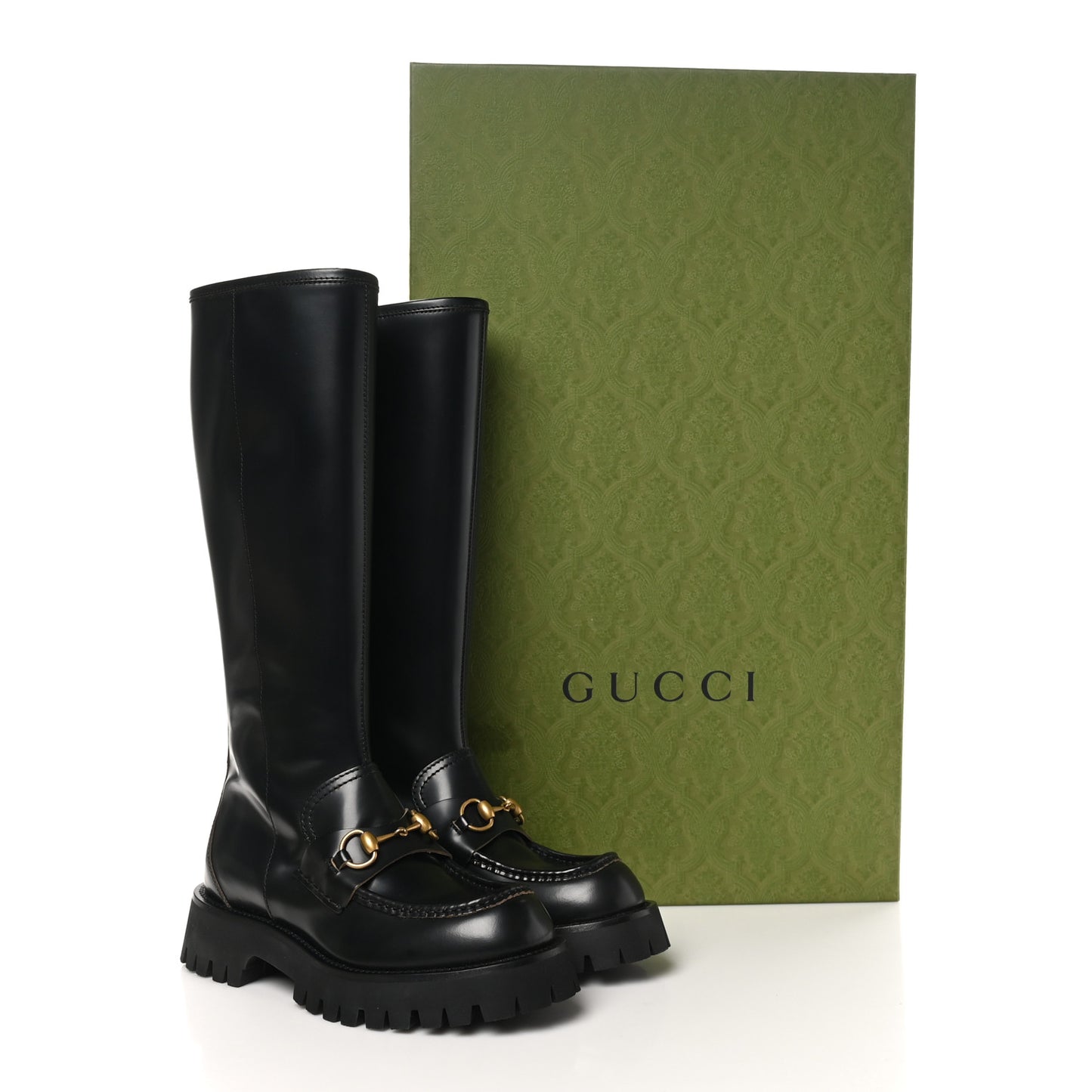 Cordovan Lux Harald Horsebit Knee High Boots 38 Black