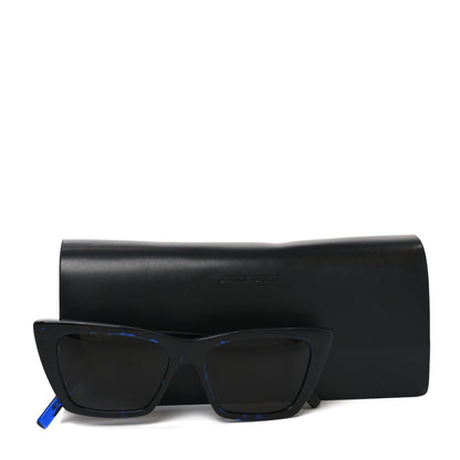Saint Laurent Acetate Mica Cat Eye Sunglasses SL 276 Black Blue 8 of 8