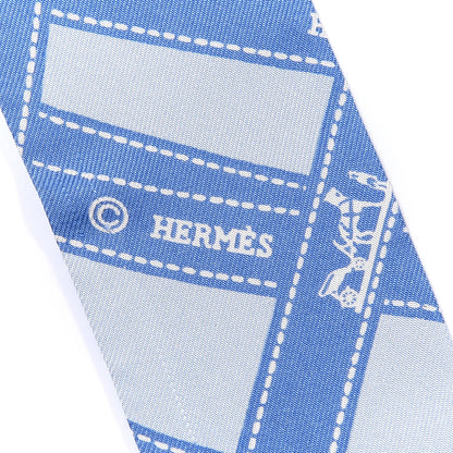 Hermes Silk Bolduc Twilly Bleu 4 of 4