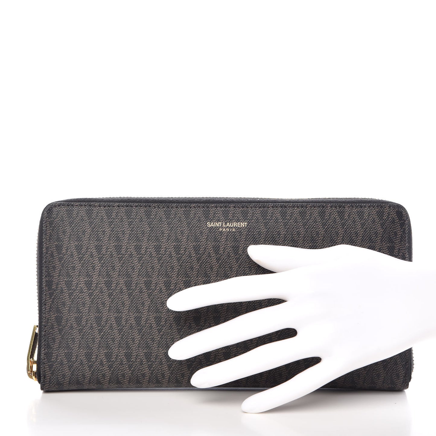 Toile Monogram Long Zip Around Wallet Black