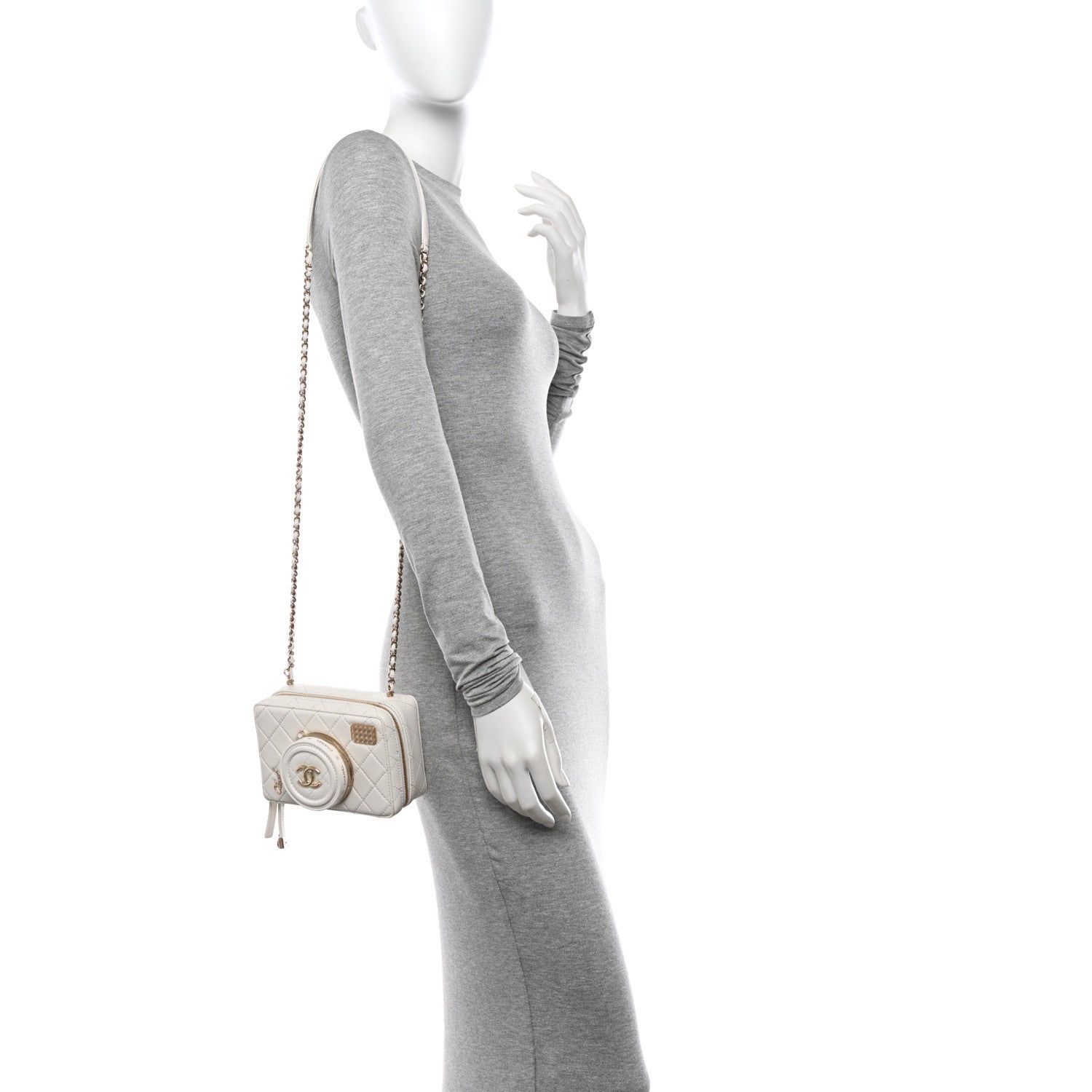 Chanel Lambskin Quilted Coco Click Bag White 2 of 11