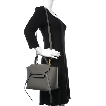Celine Grained Calfskin Micro Belt Bag Grey 2 of 10