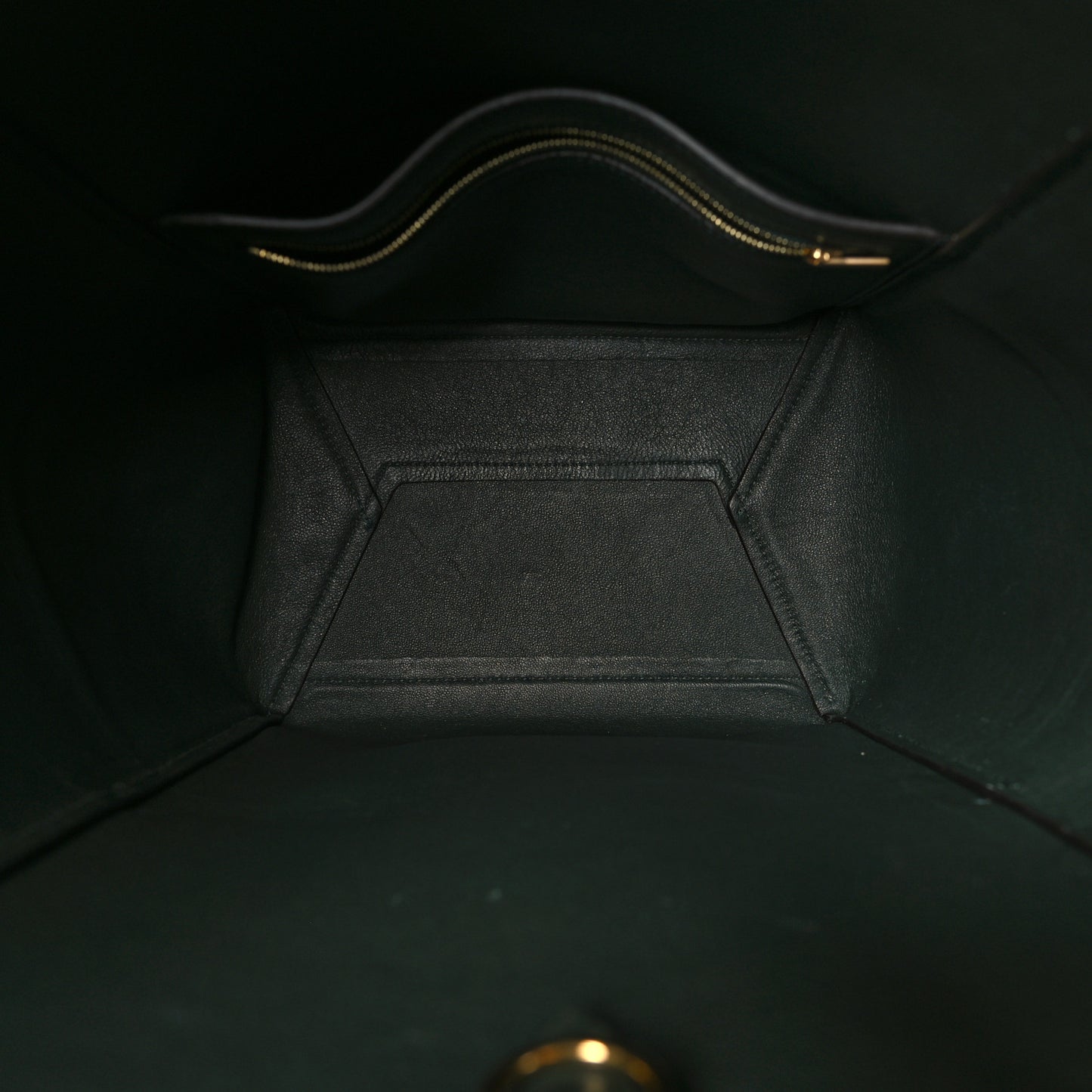 Smooth Calfskin Sangle Bucket Bag Dark Forest