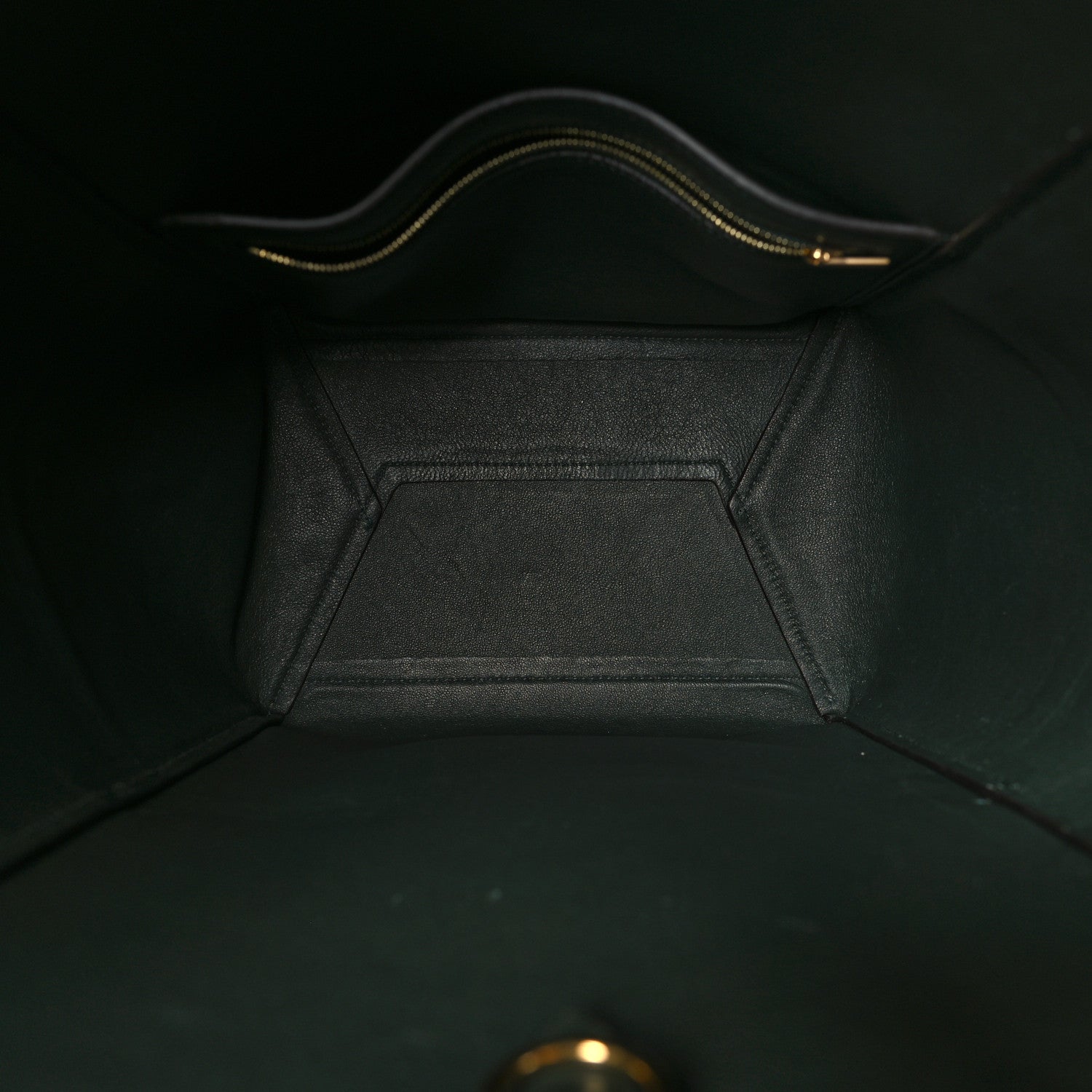 Celine Smooth Calfskin Sangle Bucket Bag Dark Forest 5 of 8