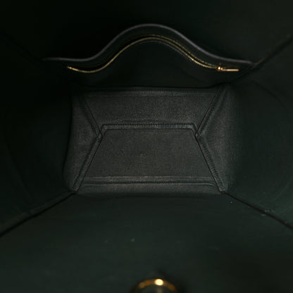 Celine Smooth Calfskin Sangle Bucket Bag Dark Forest 5 of 8