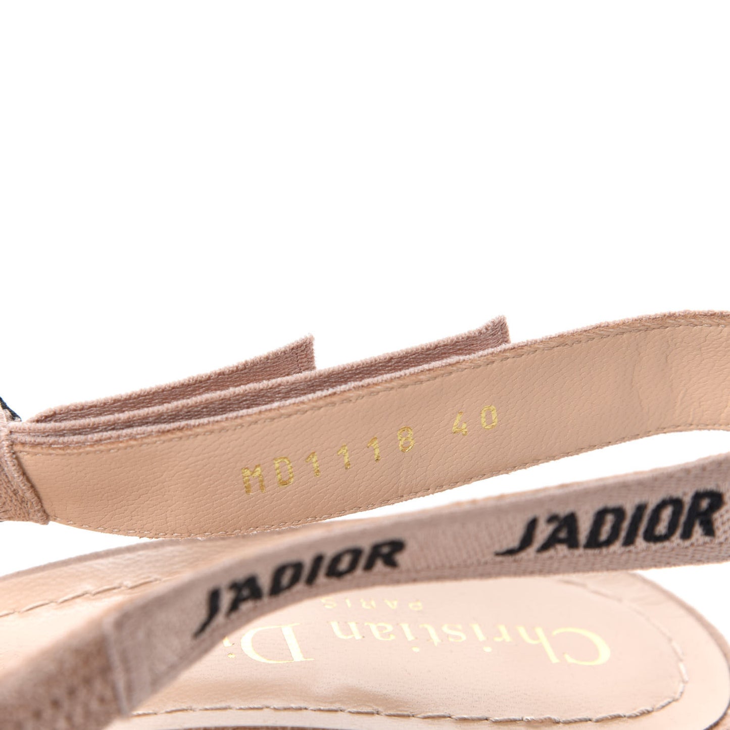 Resille Ribbon J'Adior Slingback 65mm Pumps 40 Nude