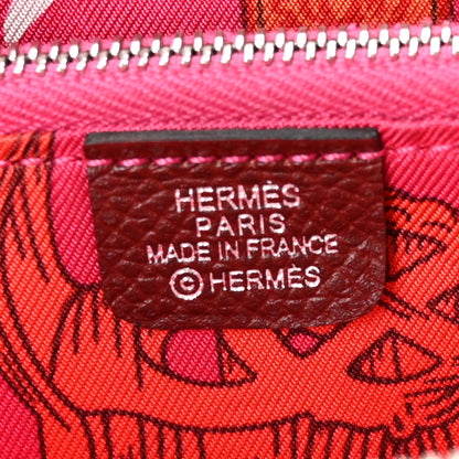 Hermes Epsom Silk'In Compact Wallet Bordeaux 7 of 11