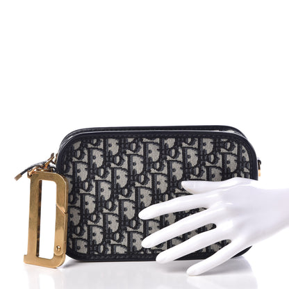Christian Dior Oblique Diorquake Clutch Blue 2 of 8