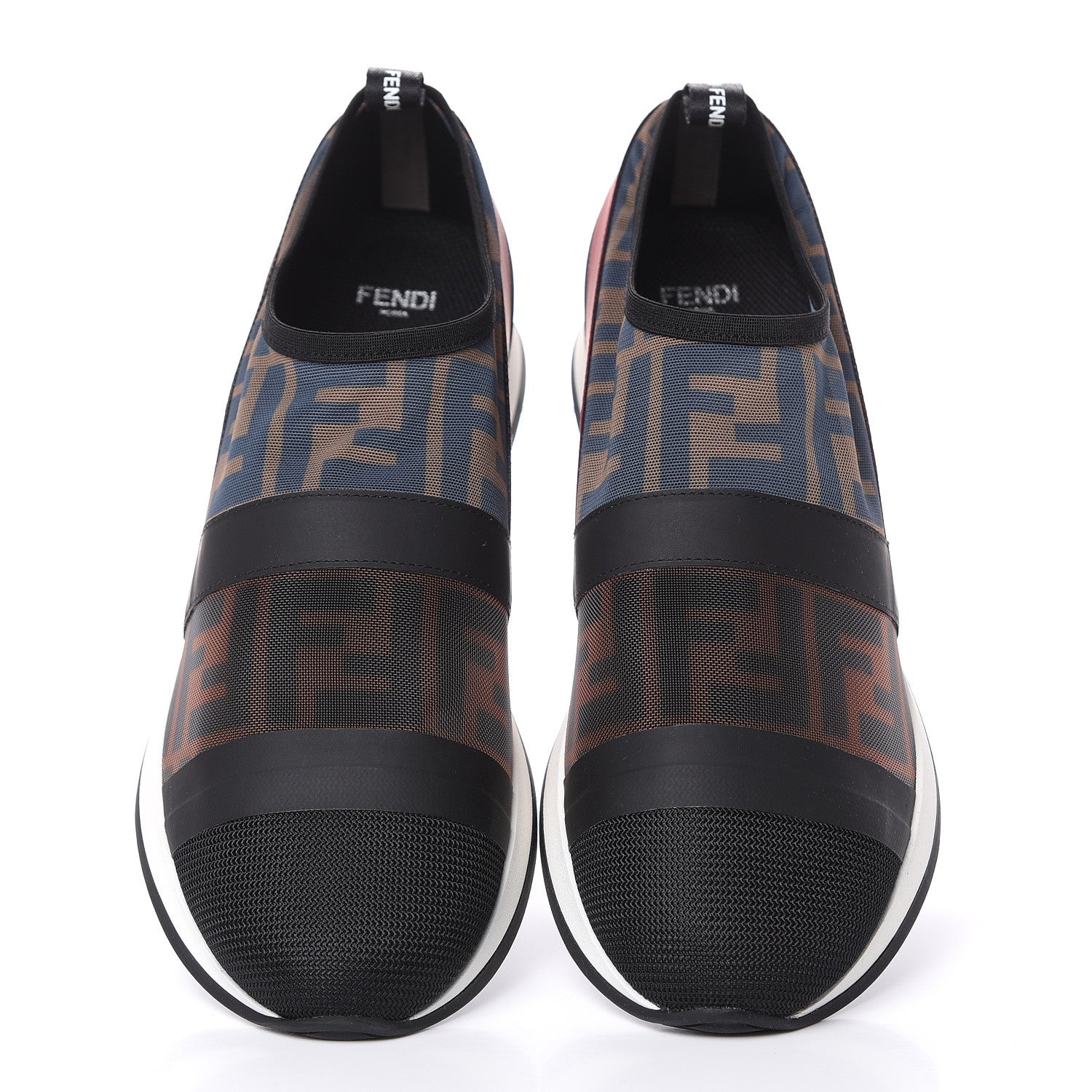 Fendi Technical Mesh FF Sneakers 39.5 Tobacco Red 6 of 10