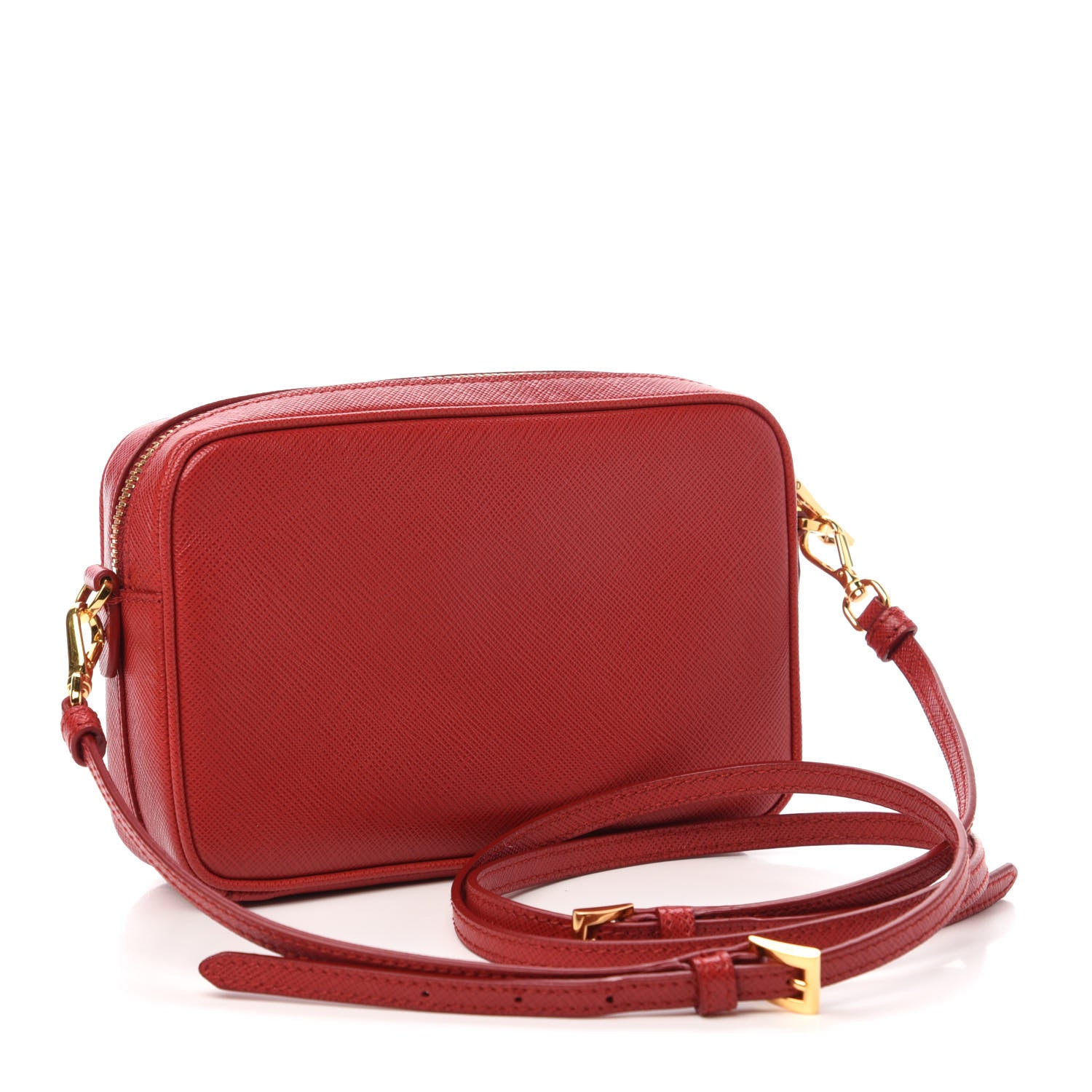 Prada Saffiano Mini Camera Crossbody Bag Fuoco 3 of 14