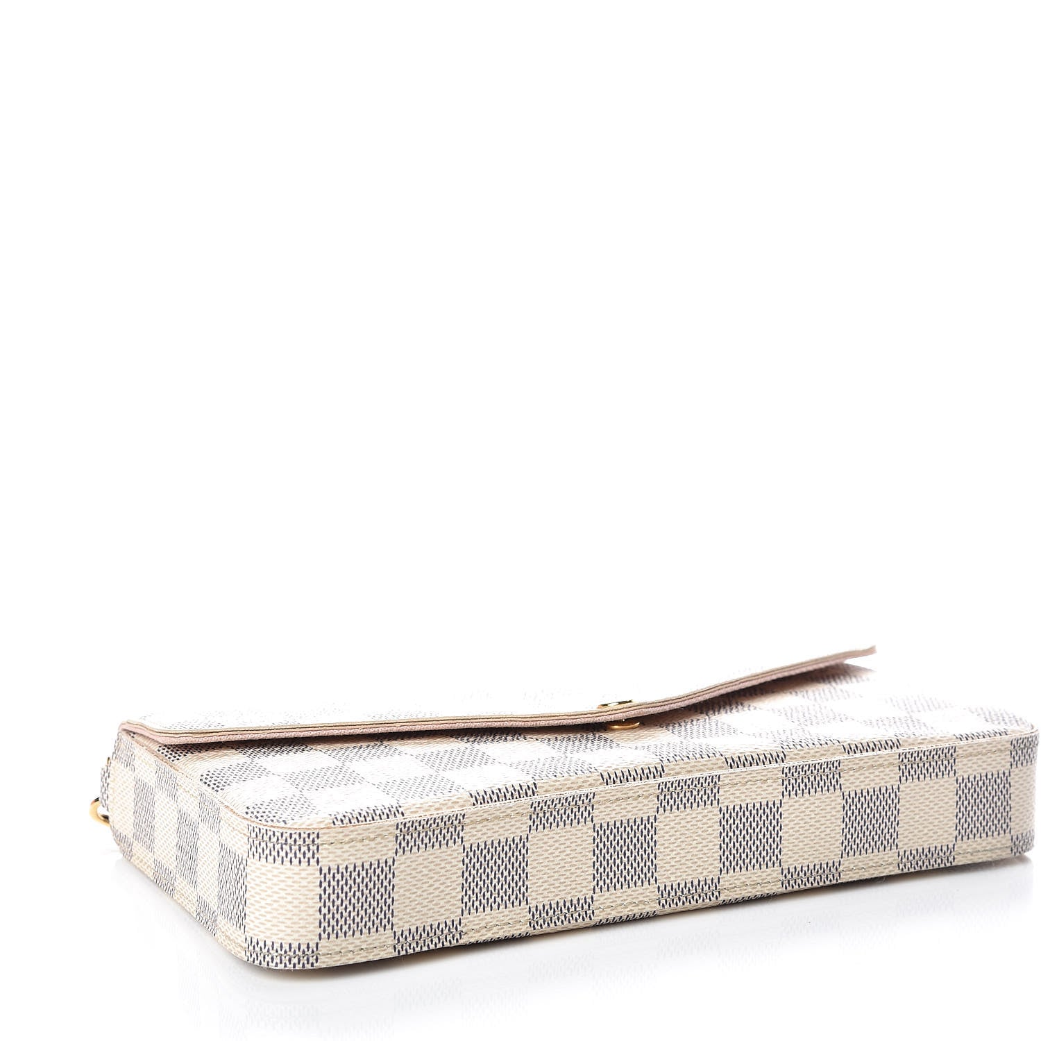 Louis Vuitton Damier Azur Pochette Felicie Chain Wallet Rose Ballerine 5 of 11