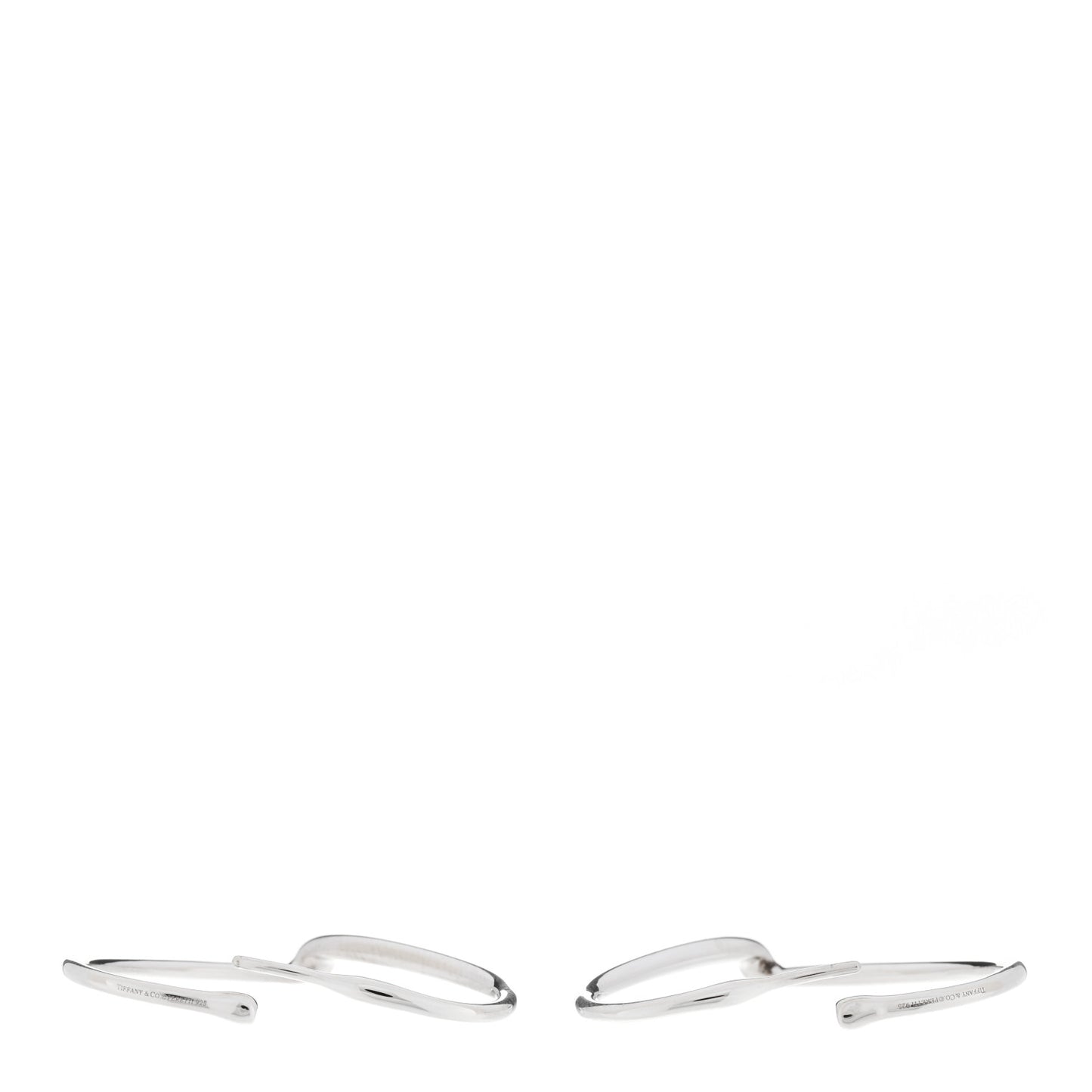 Sterling Silver Small Elsa Peretti Open Heart Hoop Earrings