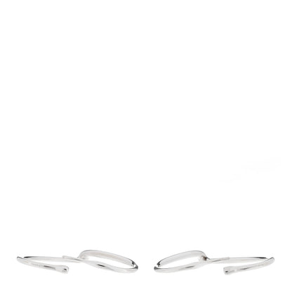 Tiffany Sterling Silver Small Elsa Peretti Open Heart Hoop Earrings 3 of 5