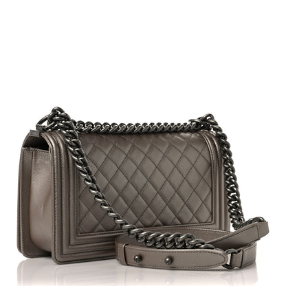 Chanel Metallic Caviar Quilted Medium Boy Flap Copper 2 of 8