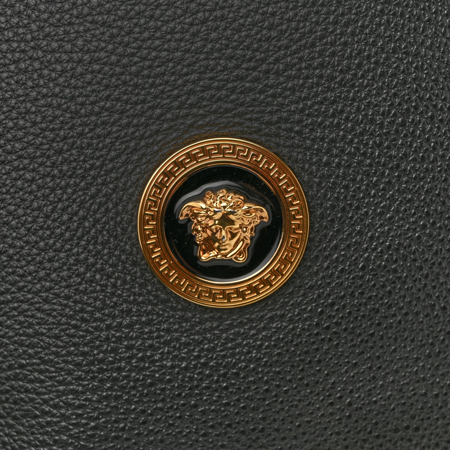 Versace Grained Calfskin La Medusa Convertible Tote Bag Black 11 of 11