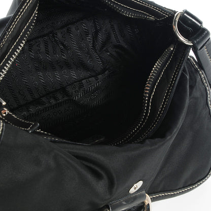 Prada Tessuto Nylon Tassel Shoulder Bag Nero Black 5 of 8