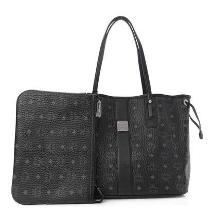 MCM Visetos Medium Liz Reversible Shopper Tote Black 1 of 16