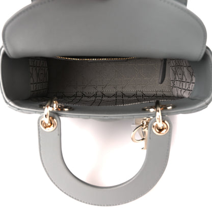 Christian Dior Lambskin Cannage Small My ABCDior Lady Dior Grey 5 of 11