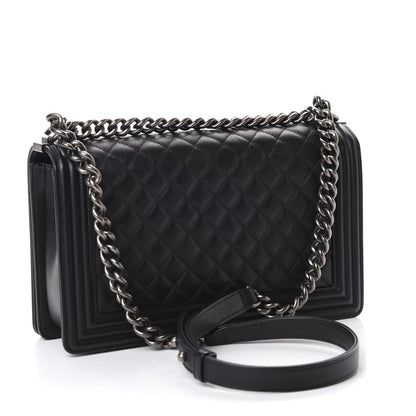 Chanel Calfskin Quilted New Medium Boy Flap Black 3 of 11