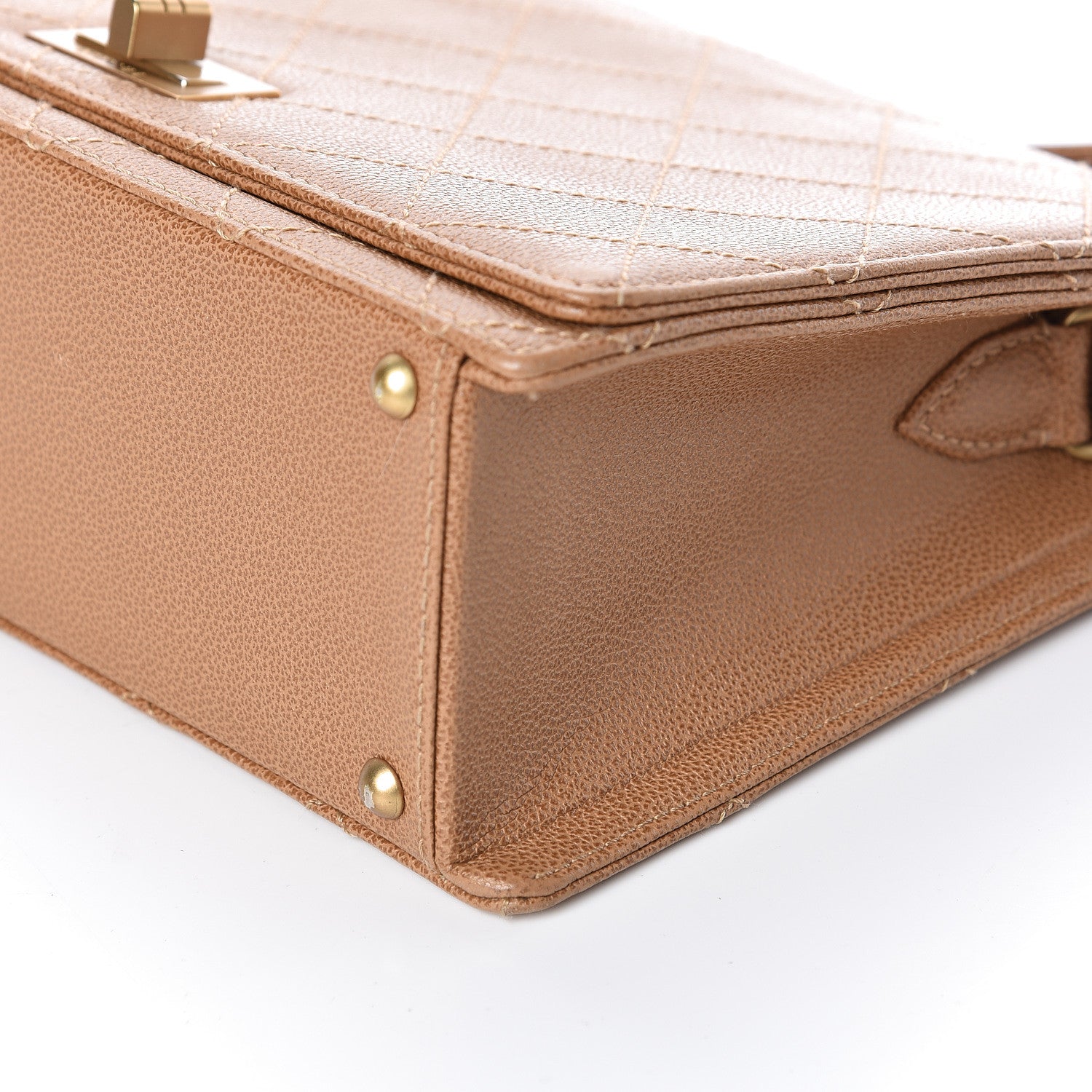 Chanel Calfskin Stitched Mademoiselle Flap Brown 11 of 11
