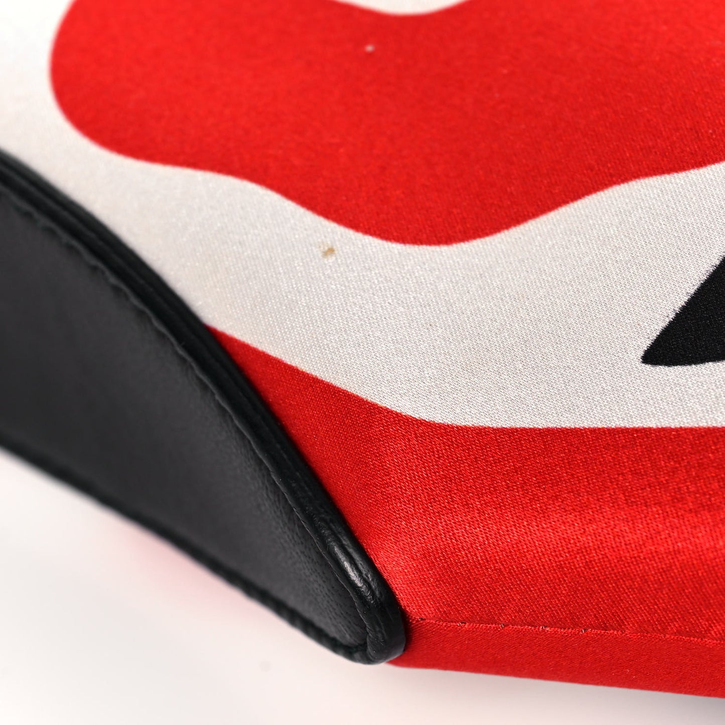 Silk Flower Collage De Manta Clutch Red Black White