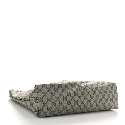 Gucci GG Supreme Monogram Medium Zippered Shopping Tote Navy 4 of 10